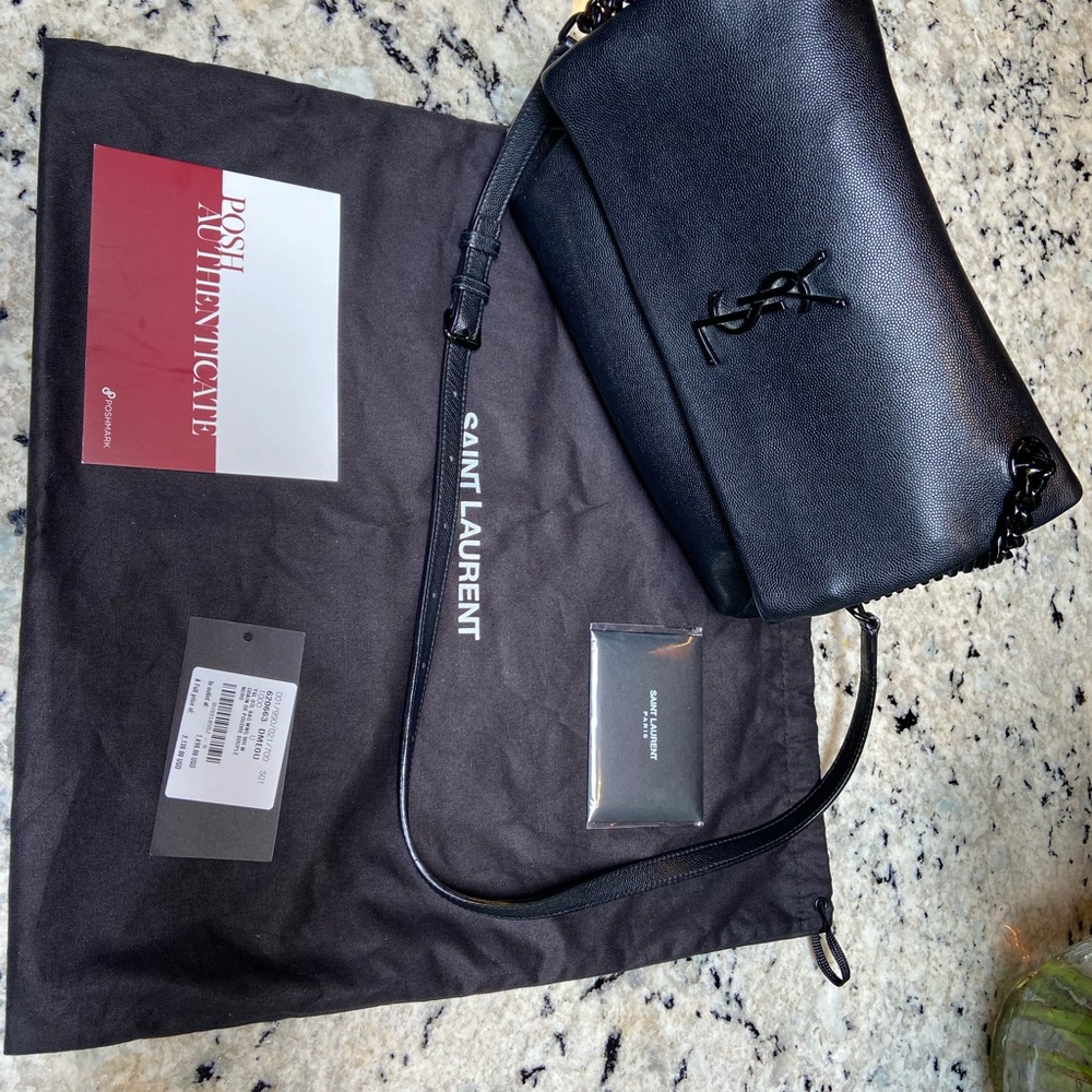 YSL West Hollywood Medium Black Saint Laurent Logo bag